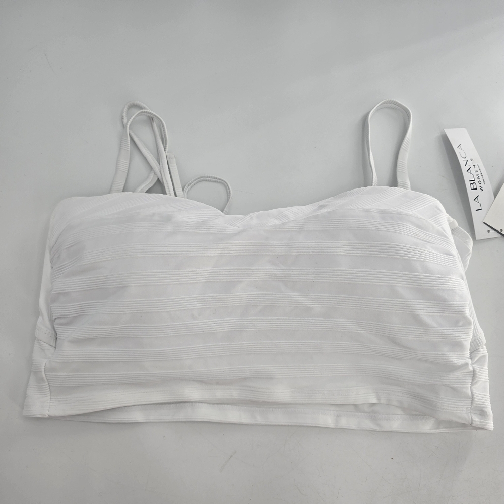 LA Blanca white swimsuit top size 16W